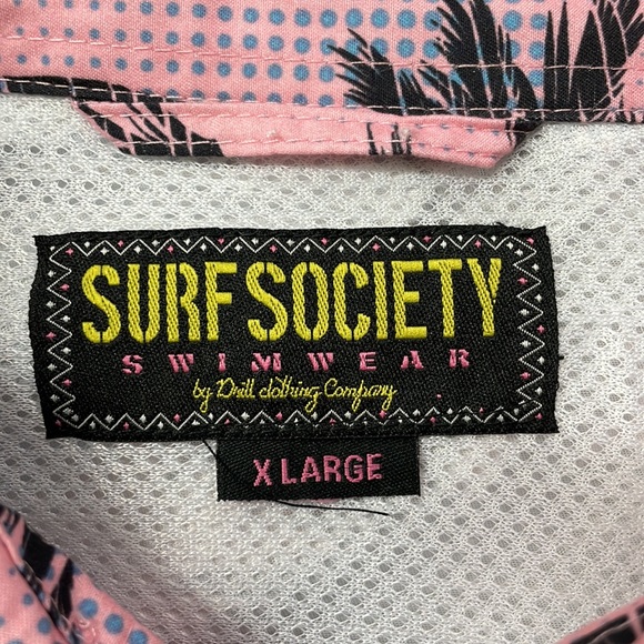 Surf Society Swimwear By Drill Clothing Company Button Down Shirt Size XL 🌴 - Picture 7 of 11